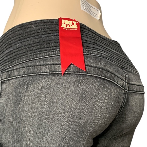 *NEW* FOXY  Tall Black size 7 ripped jeans low waist skinny - Picture 13 of 16